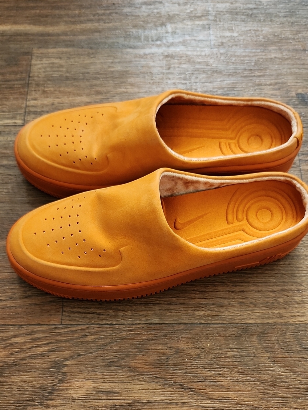 Nike AF1 Lover XX Premium Orange Backless Platform Sneakers Size 7 Fall Mules